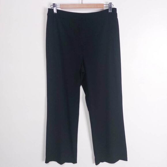 Lafayette 148 Black Dress Pants Size 12 Stretch Wool Straight Leg - Picture 2 of 9